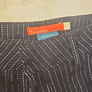 Anthropologie Patterned Wide Leg Pants Size 8 Black White Geometric